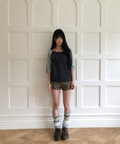 Wheat Roll-up Three Quarter T-shirt