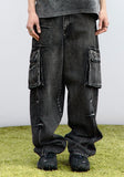 PINCH WIND CARGO DENIM PANTS