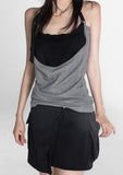 Arc Unbalanced Wrap Skirt