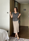 Les Drape Yoru Cap Sleeveless T-Blouse
