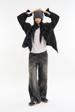 Mei shoulder padded blouson jacket