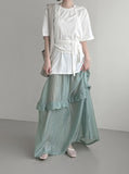 (Unisex) Renlit Eyelet Over Fit Short Sleeve T-shirt