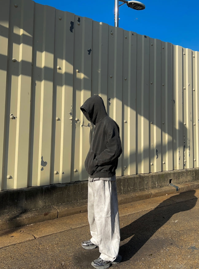 【KOOLOSET】Snap Wide Dirty White Denim KOOLOSET (クロゼット) - スナップワイドダーティホワイトデニム