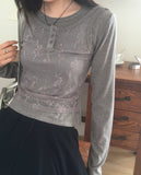 Reker Race Button Sleeveless Layered T-shirt