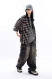 Kilcar half banding cargo denim pants