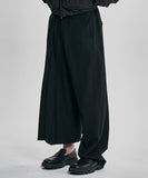 Asymmetric Pleat Pants