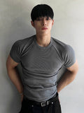 Muscle Fit Round Short Sleeve Knit