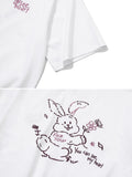Heart Bunny Embroidered Short Sleeve Tee