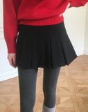 Gob Year-End Look Party Wool Pleated Mini Skirt