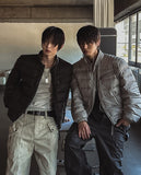 Pair Biker Duck Down Padded Jacket