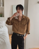 Wooden Stripe Western Crop Shirt