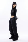 Tieri banding cargo wide pants