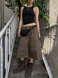 [U-BASIC] Pudding incision round ribbed sleeveless