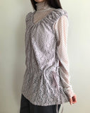 Lumic Flower Lace Off-Shoulder Sleeveless Blouse