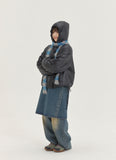 [BAONHAUS] Linmove Glossy Pocket Ribbon Hood Padding Jumper