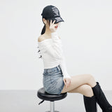Early Shirring Off T-Shirt
