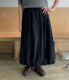 Curin Peach Fuzz Banding Balloon Long Skirt