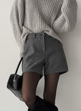 Leaf Wool High Shorts