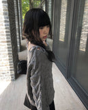 [Plan] Dottie Off-Shoulder Ribbon Cable Knit
