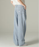 Nine Stripe Wide Denim Pants