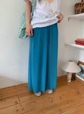 Chiyu Basic Color Banding Long Skirt