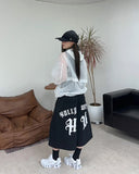 Dinede Lettering Bermuda Pants