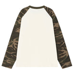 NEW LIFE Camo Raglan Long Sleeve T-Shirt