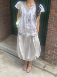Honoka Pintuck Balloon Banding Midi Skirt