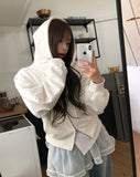 Glee Flower Two-Way Hood Zip-Up