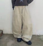 Pyotun Pintuck Banding Cotton Wide Pants