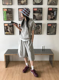 DOUBLE ♡ HALF HOOD T