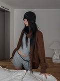 Rio High Neck Button Suede Jacket