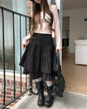 Mien Dot Layered Midi Skirt