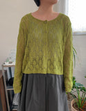 Moline Punching Crop Knit Cardigan