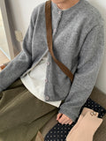 Natoy Ribbed Crop Knit Cardigan