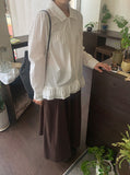 Sherinlen Shirring Collar Neck Blouse