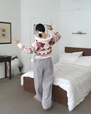 Mirop One-Tuck Fleece Two-Way Wide Pants