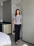 Faying Semi-Bootcut Linen Slacks
