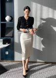 Minella Slit Banding Skirt