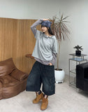 Letty Strap Cargo Bermuda Denim