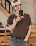 Philip U-neck knit short sleeve T-shirt