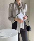 Rieven Satin Tie Blouse
