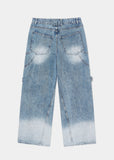 SNAP BIKER DENIM PANTS