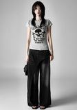 Wrap Cross Over Denim Pants