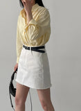 Fringe Denim Mini Skirt