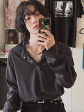 Cove ribbed henley neck long sleeve t-shirt