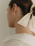 Ribbon Tail Embroidery Hair Scrunchie