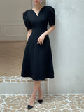 Kesia Heart Neck Puff One Piece