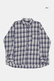 Autumn vintage loose check shirt