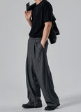 Stripe Pintuck Wide Slacks